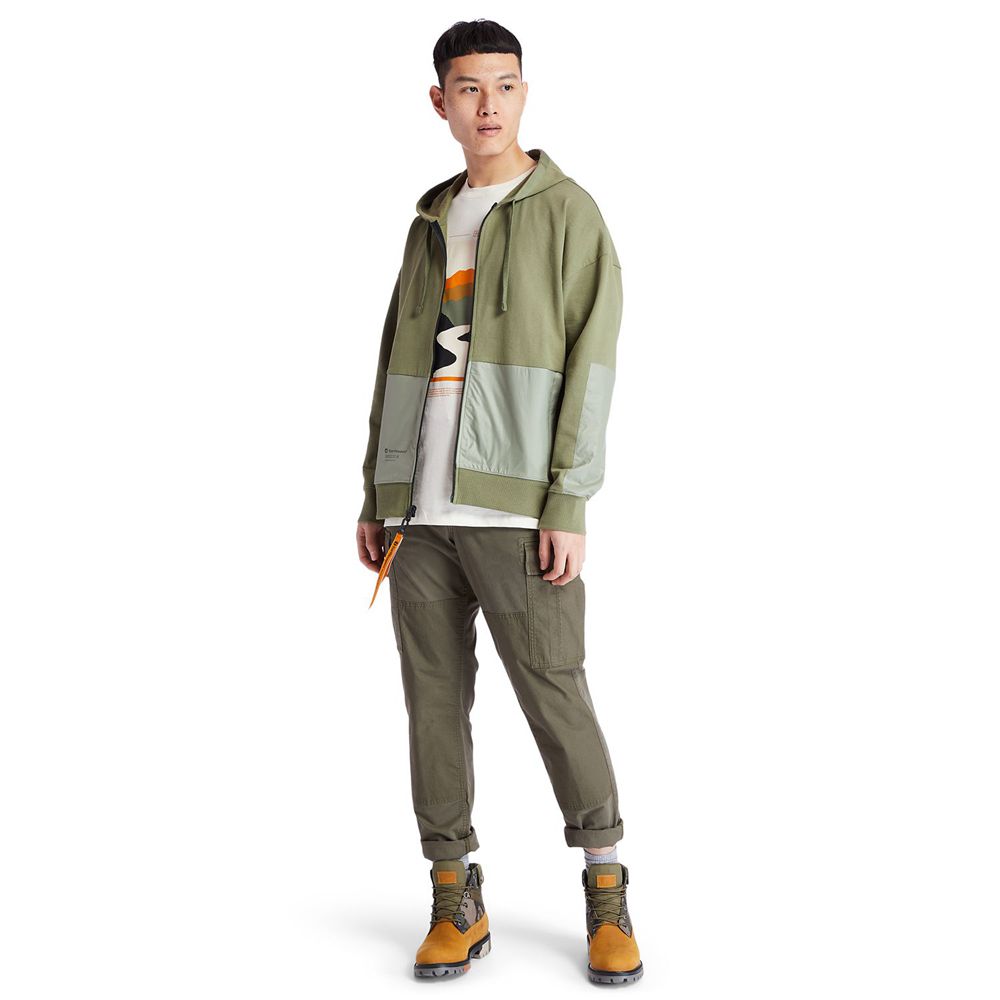 Timberland Mens Sweatshirts Ecoriginal EK+ Hoodie - Olive - India CS2791856